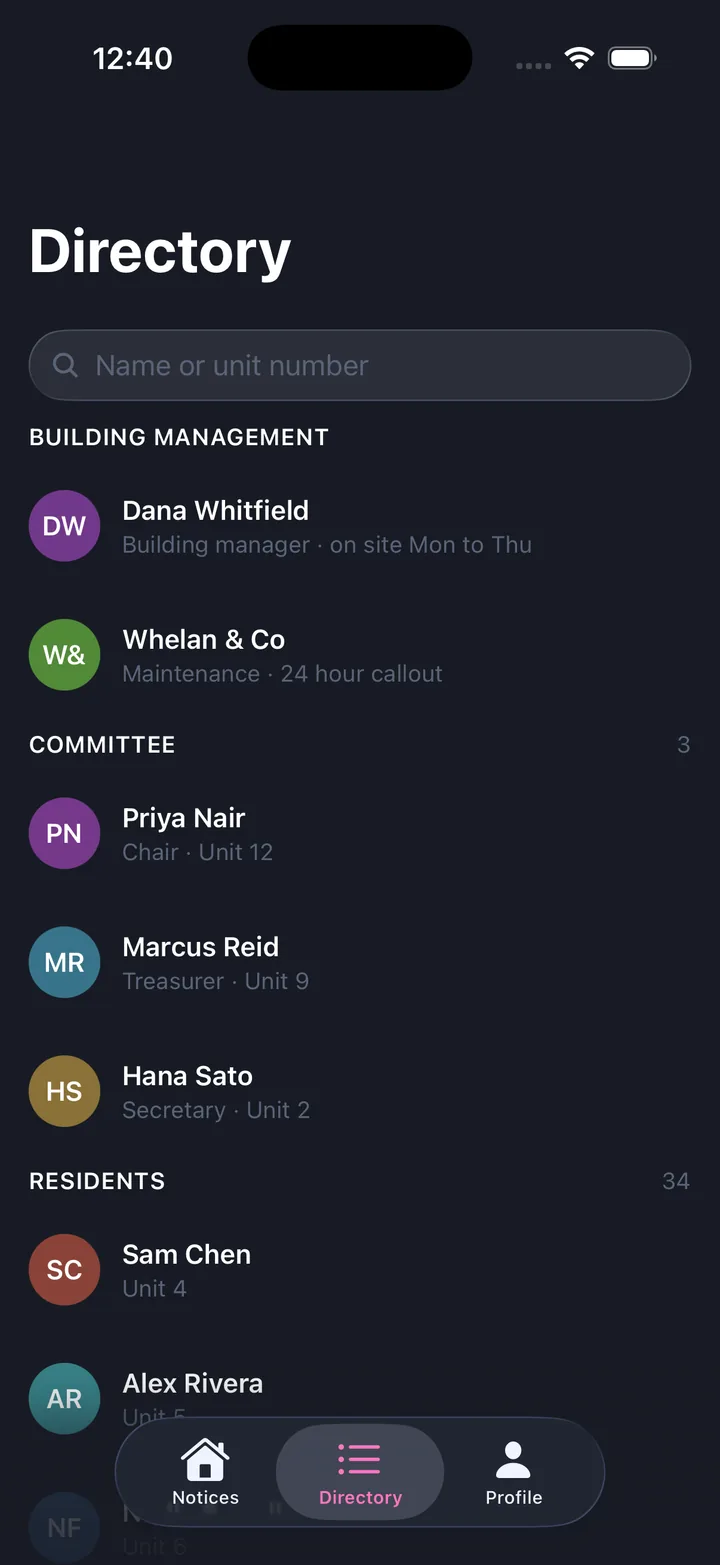 Community & updates — Directory