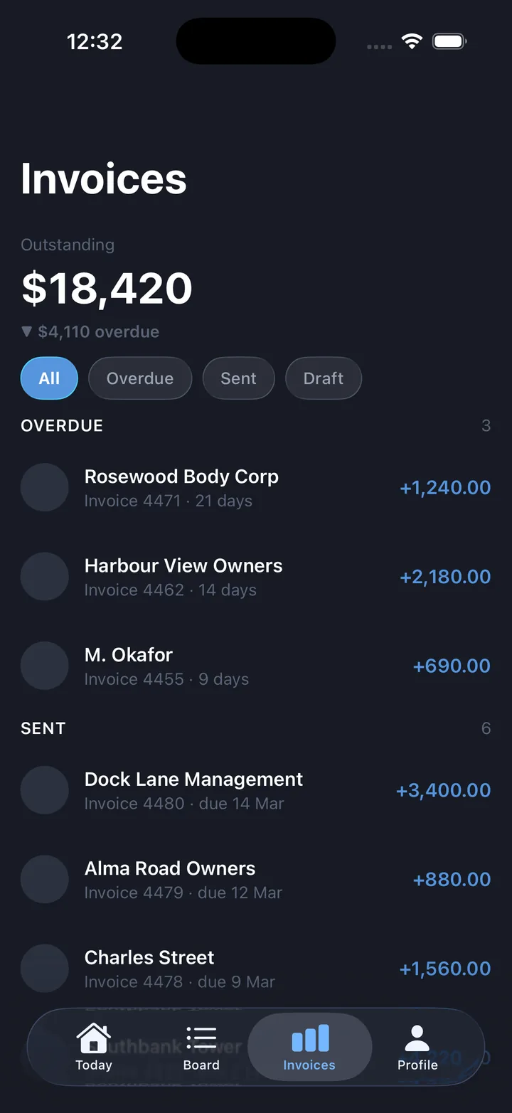 Jobs & field service — Invoices