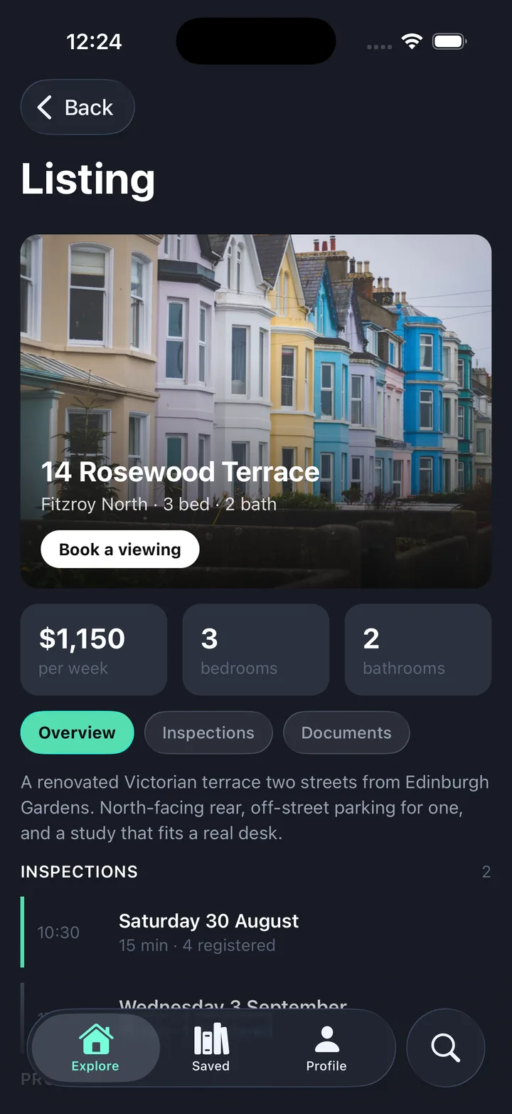 Listings & stays — Listing