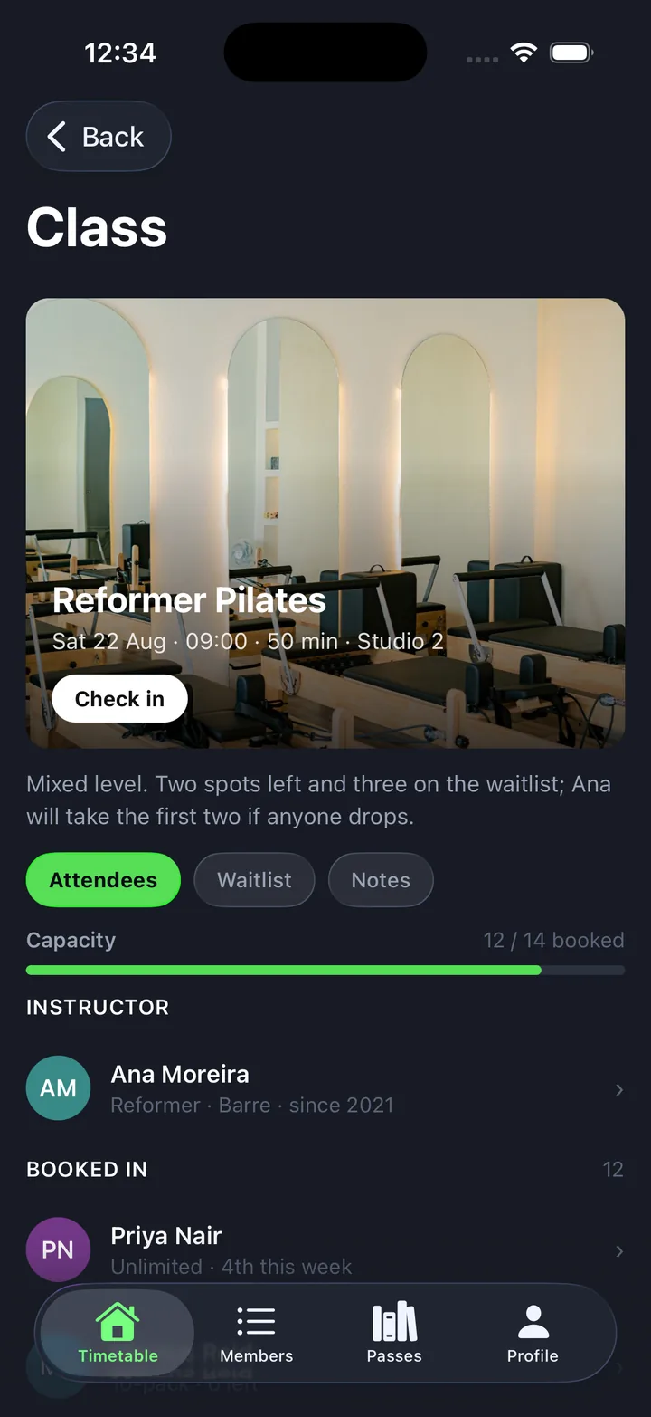 Members & classes — Class