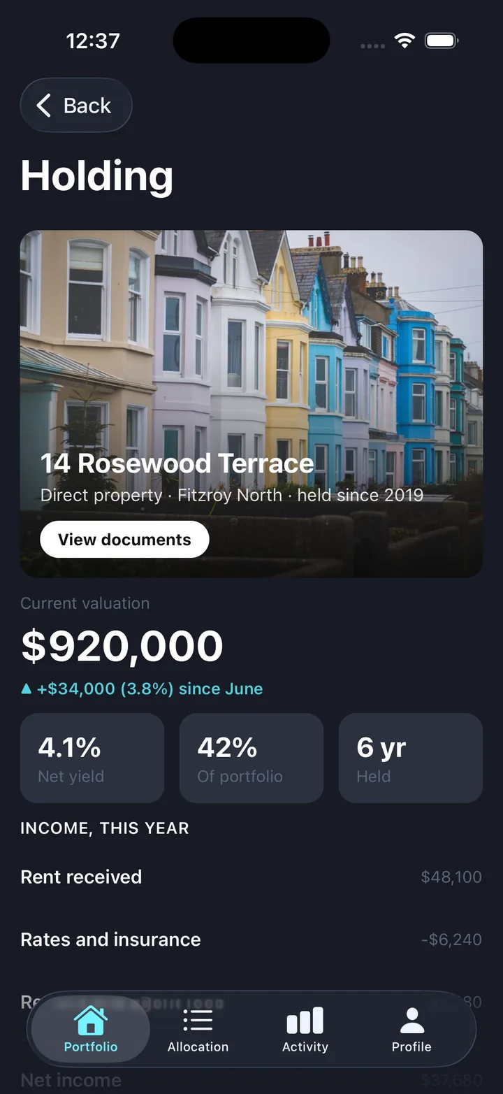 Portfolio & holdings — Holding